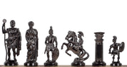 Schachfiguren ROMAN golden/braun, metallisch/gewichtet