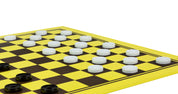Cardboard chess board, yellow/brown