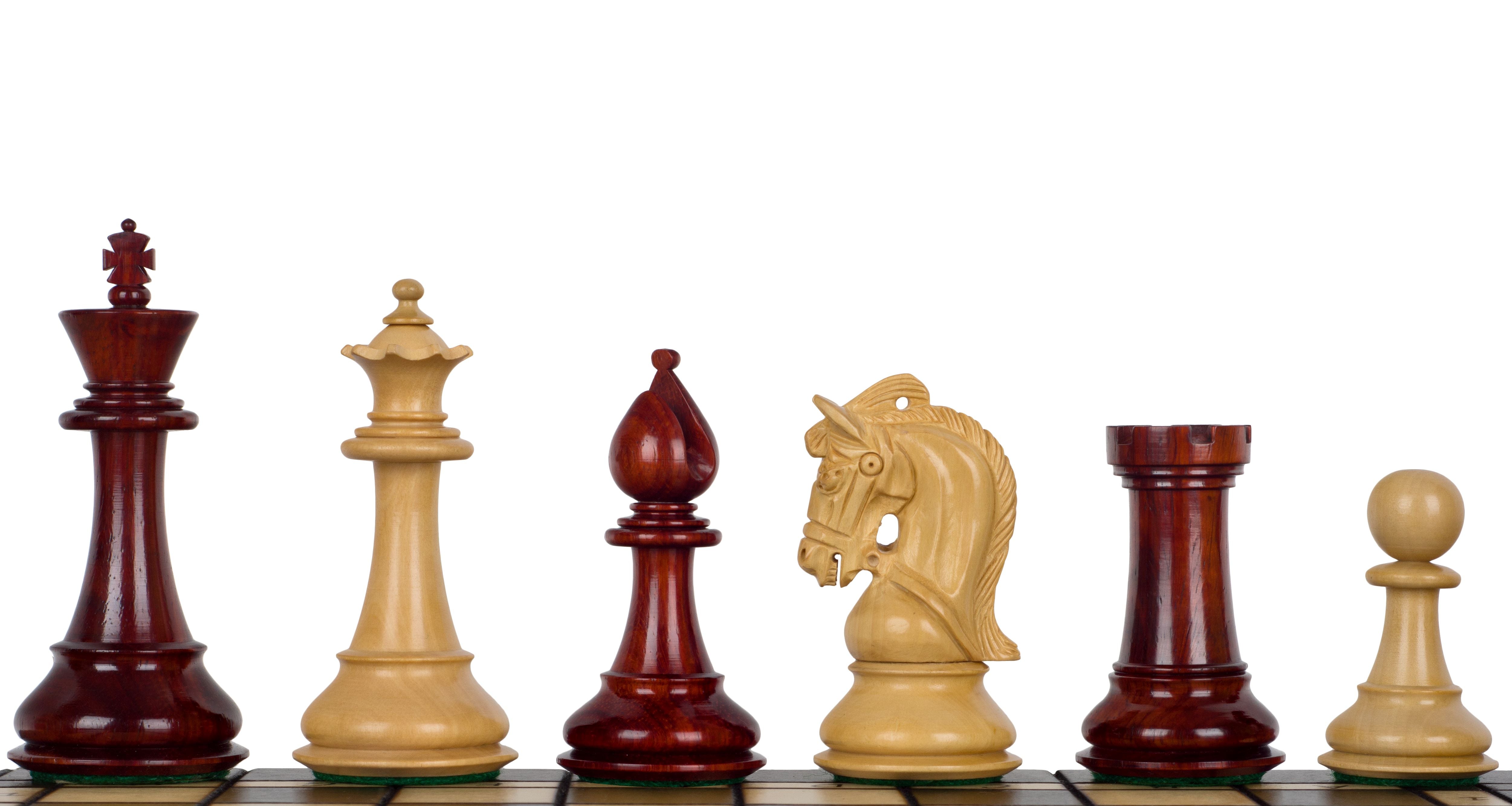 Korinthische 4,25'' Schachfiguren aus Rotholz - 0868f0ada08a4a28641612d36acb13c2