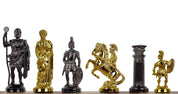 Schachfiguren ROMAN golden/braun, metallisch/gewichtet