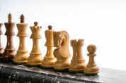 Zagreb Chess Figures Indian Acacia/ Boxwood 3,75 inch Carved Wooden Figures