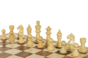 Magnetisches Holzschachspiel mit Intarsien - 30 cm