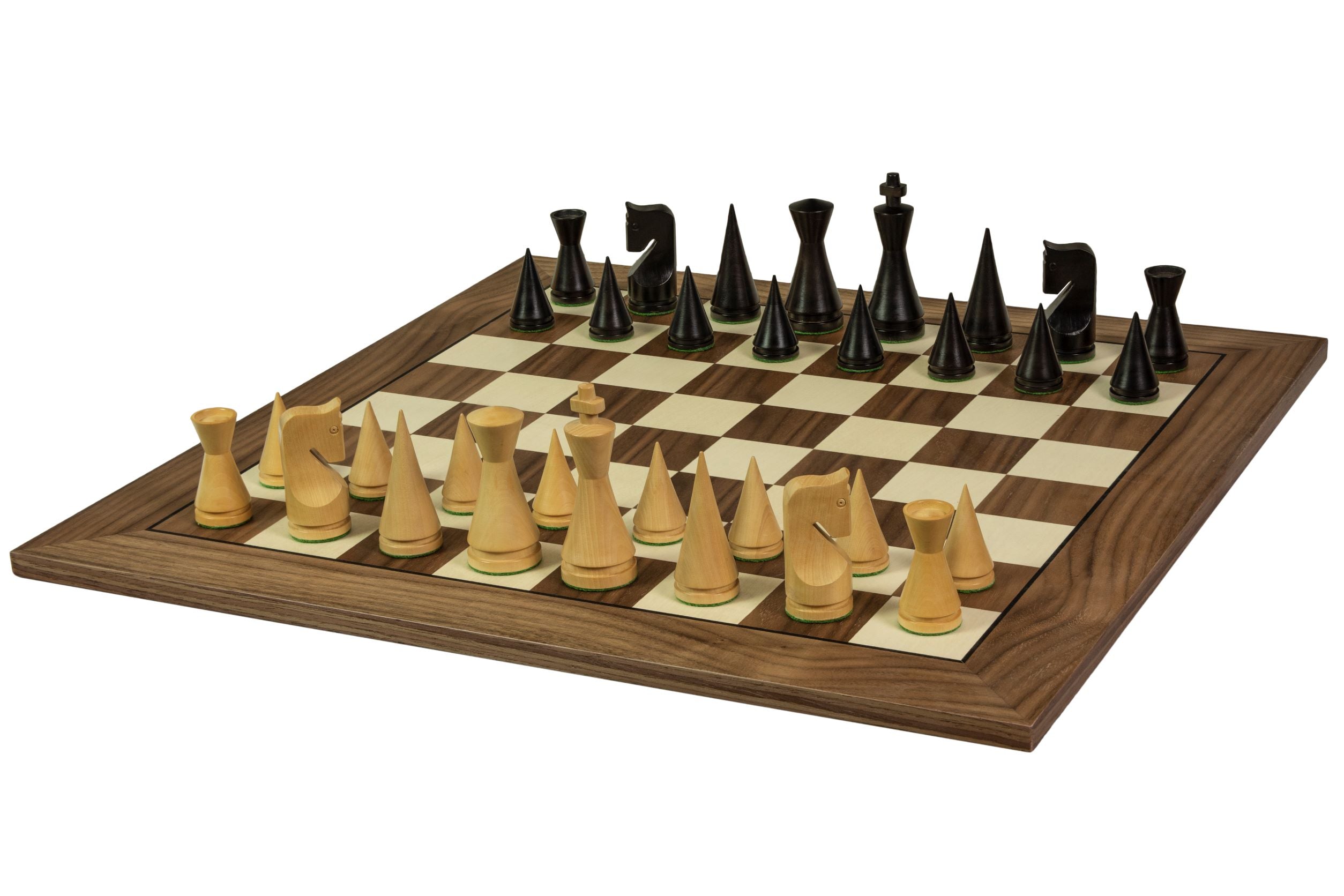Schachbrett Nr. 5+ mit schwarzem Rahmen (ohne Beschreibung) Nussbaum/ Ahorn (Intarsien) - Exklusiv - Schachbrett Nr. 5+ mit schwarzem Rahmen (ohne Beschreibung) Nussbaum/ Ahorn (Intarsien) - Exklusiv