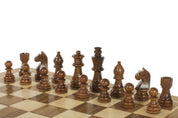 Magnetisches Holzschachspiel mit Intarsien - 30 cm