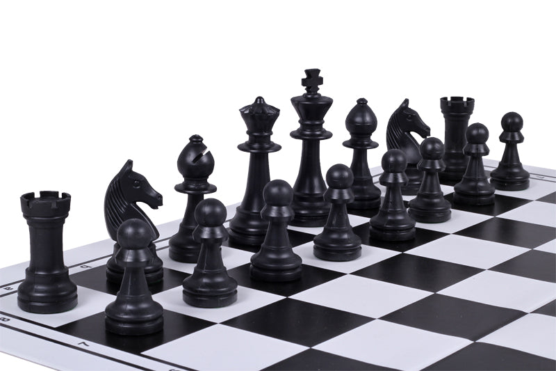 Staunton Schachfiguren Nr. 6, creme und schwarz (König 96 mm) - Staunton Schachfiguren Nr. 6, creme und schwarz (König 96 mm)