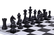 Staunton Schachfiguren Nr. 6, creme und schwarz (König 96 mm)
