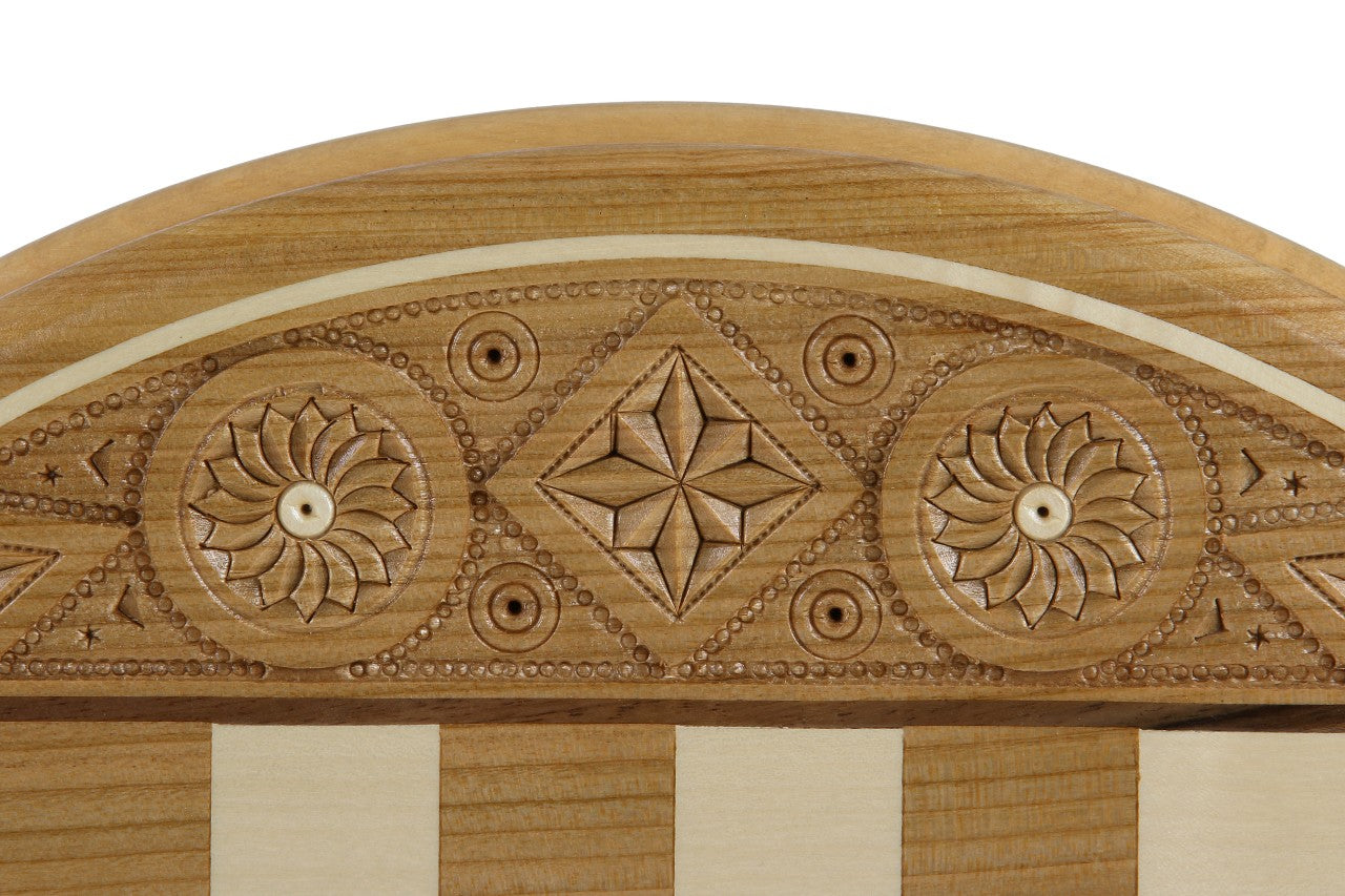 Chess Rubin - handgeschnitztes rundes Gehäuse (33cm) - 78b2b7a48167ce7591e05352eb12b5f6