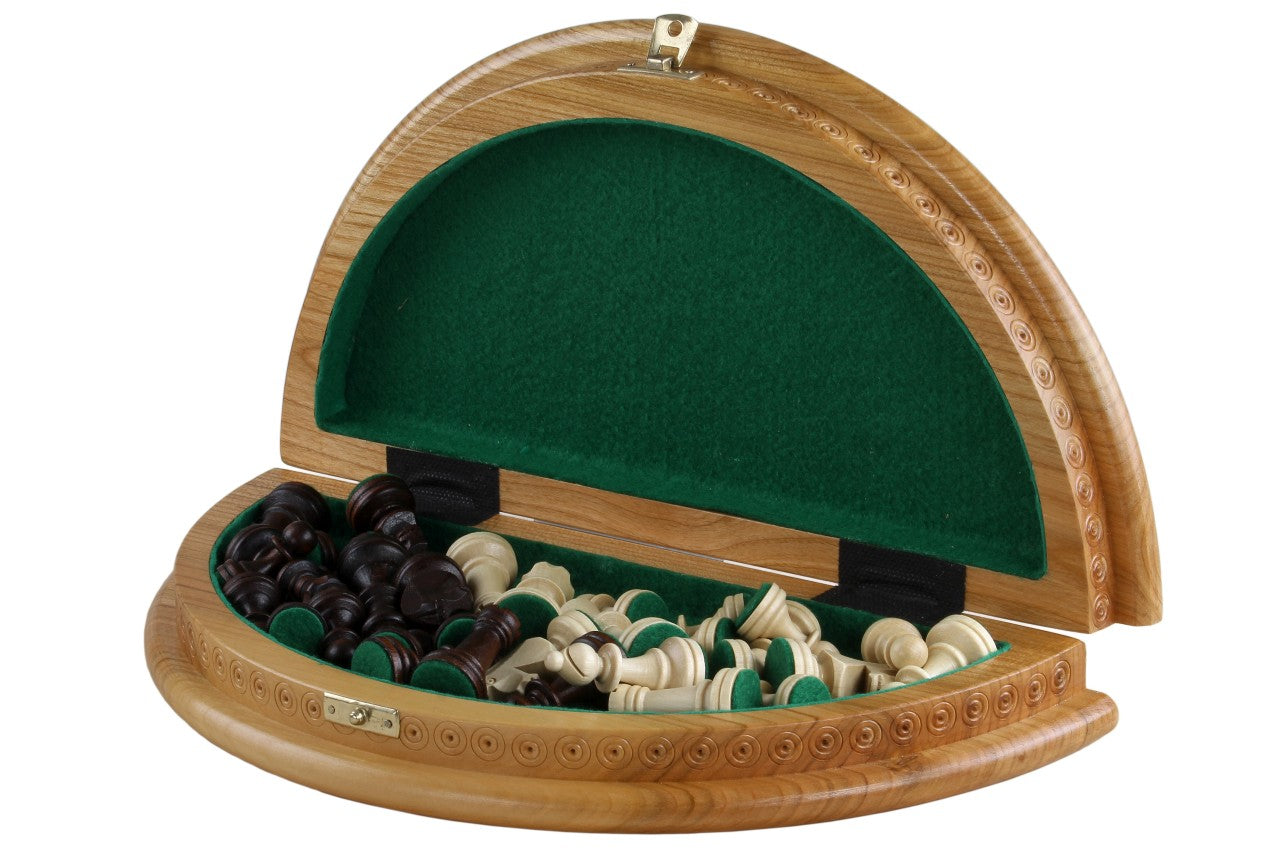 Chess Rubin - hand-carved round case (33cm) - Chess Rubin - hand-carved round case (33cm)
