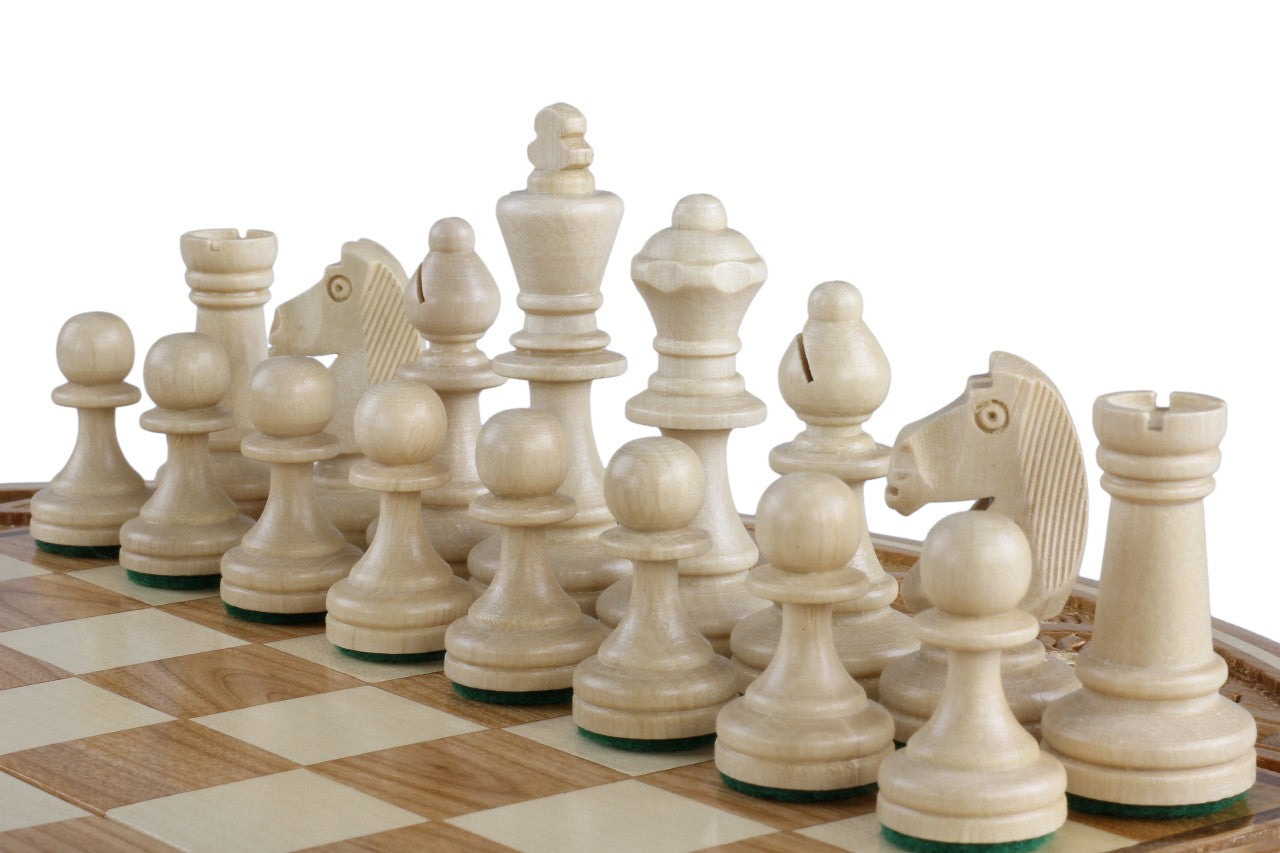 Chess Rubin - hand-carved round case (33cm) - Chess Rubin - hand-carved round case (33cm)