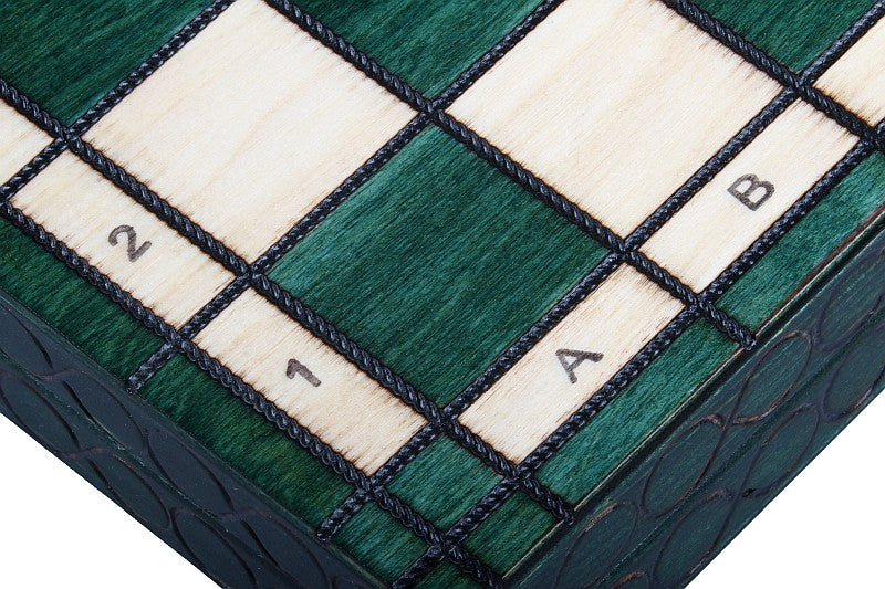 MITTLERES KÖNIGLICHES SCHACH (35x35cm) Farbe grün - MITTLERES KÖNIGLICHES SCHACH (35x35cm) Farbe grün