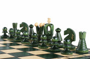 MITTLERES KÖNIGLICHES SCHACH (35x35cm) Farbe grün