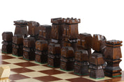 LARGE ORAWA Schachspiel Intarsie (50x50cm)