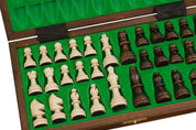 MAGNETIC Wooden Chess set (28 x 28 cm), Insert tray, Intarsy