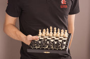 Magnetisches Holzschach Mini 20 cm - Reiseschach schwarz