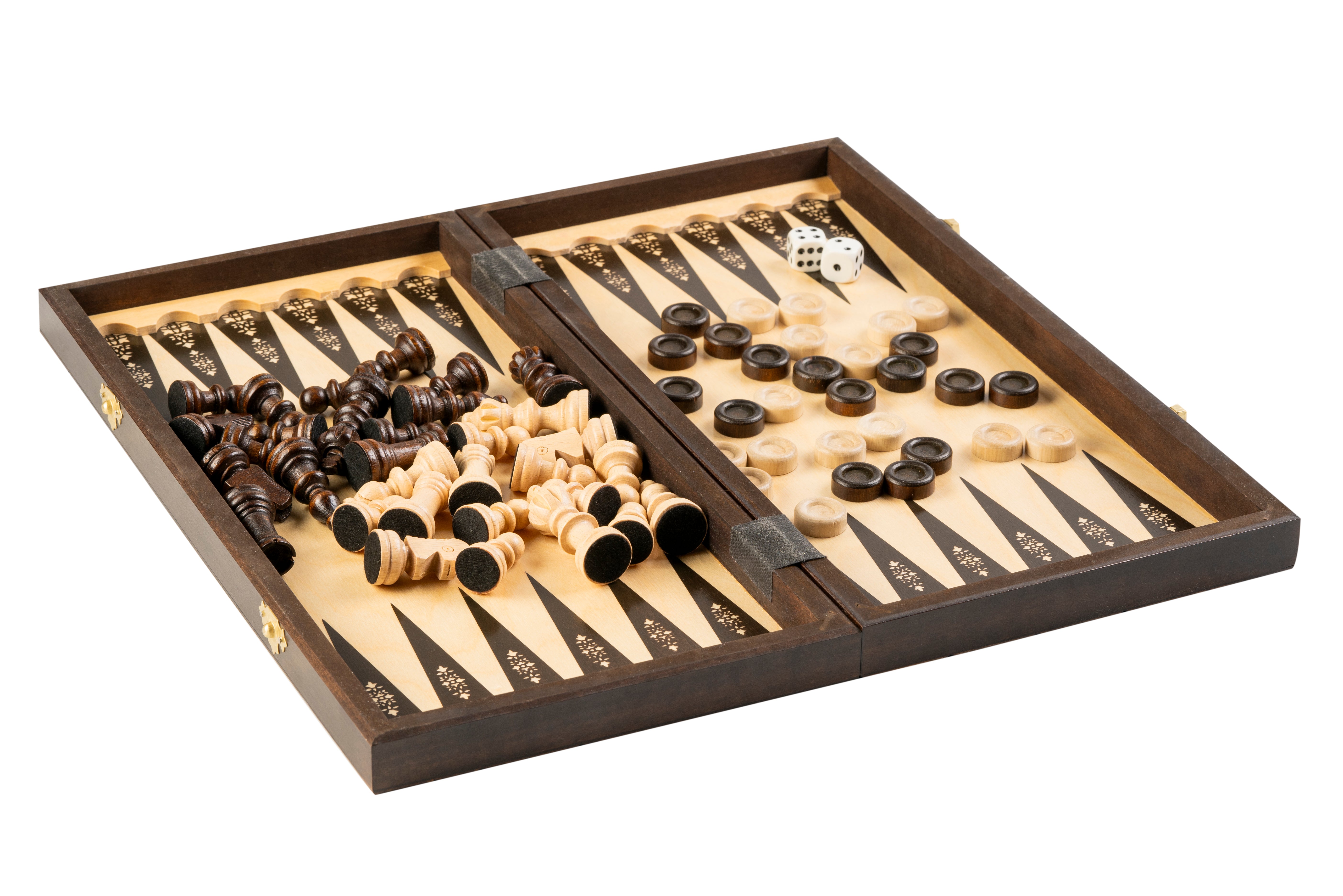 3-in-1-HOLZ-SET (40x40cm) KASSETTEN + KRIEGSKABINEN + RÜCKENGAMMON - 3-in-1-HOLZ-SET (40x40cm) KASSETTEN + KRIEGSKABINEN + RÜCKENGAMMON