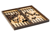 3-in-1-HOLZ-SET (40x40cm) KASSETTEN + KRIEGSKABINEN + RÜCKENGAMMON