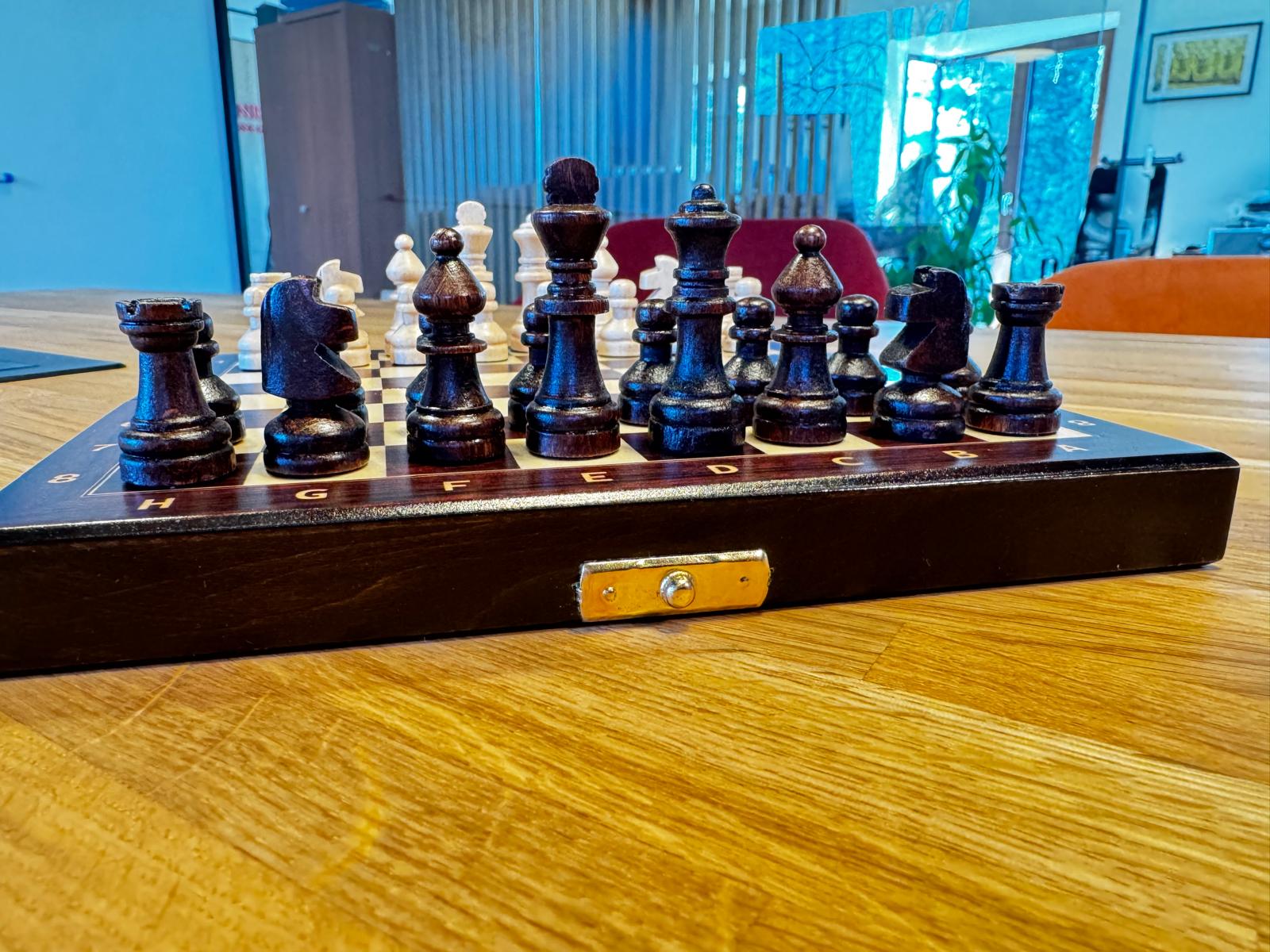 Holzschulschach mini 20 cm x 20 cm - da6892159cc3f6d3142e3def1a3546f0