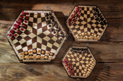 Schachset für drei Spieler - groß (54x47cm)
