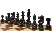 TURNIER Nr. 6 mit Intarsien, FRANZÖSISCH EBONISIERT, 3,75"-NurSchach