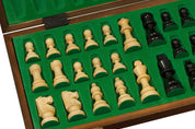 TURNIER Nr. 6 mit Intarsien, FRANZÖSISCH EBONISIERT, 3,75"-NurSchach