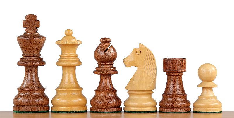 German Staunton Acacia/Boxwood chess pieces 3'' - German Staunton Acacia/Boxwood chess pieces 3''