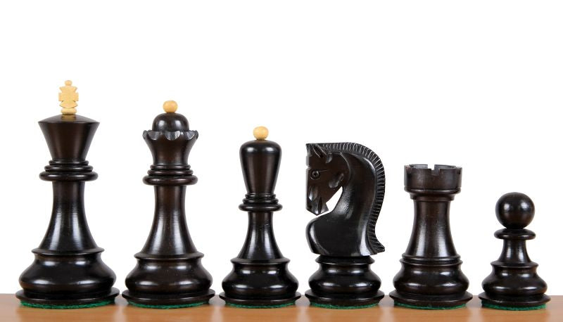 Zagreb 3.5 Schachfiguren aus Ebenholz - Zagreb 3.5 Schachfiguren aus Ebenholz