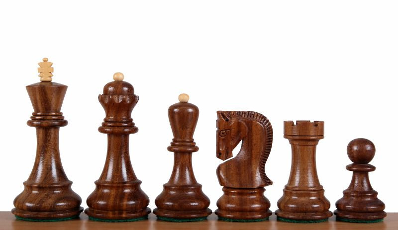 Zagreb Chess Figures Indian Acacia/Buckthorn 4 Inch Carved Wooden - e6839b509d6378330b89d8daf23f5551