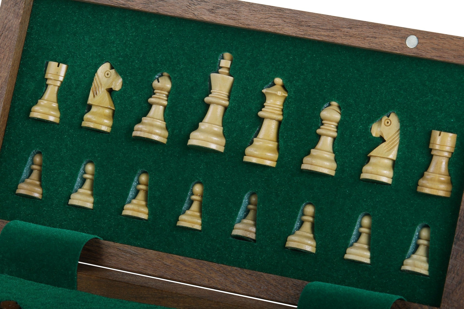 MAGNETISCHES Schachspiel mit eingelegtem Schachbrett, 25 cm - MAGNETISCHES Schachspiel mit eingelegtem Schachbrett, 25 cm