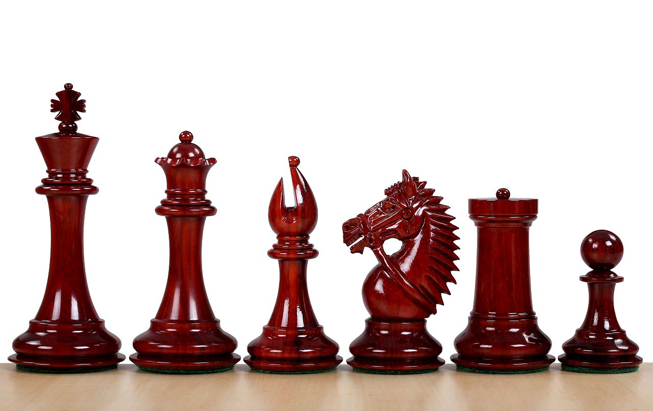 MADE IN AMERICA KNIGHT REDWOOD 4" chess pieces - MADE IN AMERICA KNIGHT REDWOOD 4" chess pieces