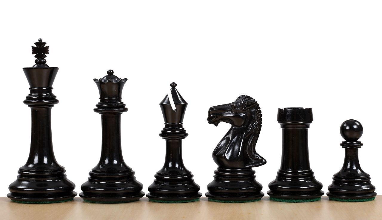PARTHENON EBONY 4" chess pieces - PARTHENON EBONY 4" chess pieces