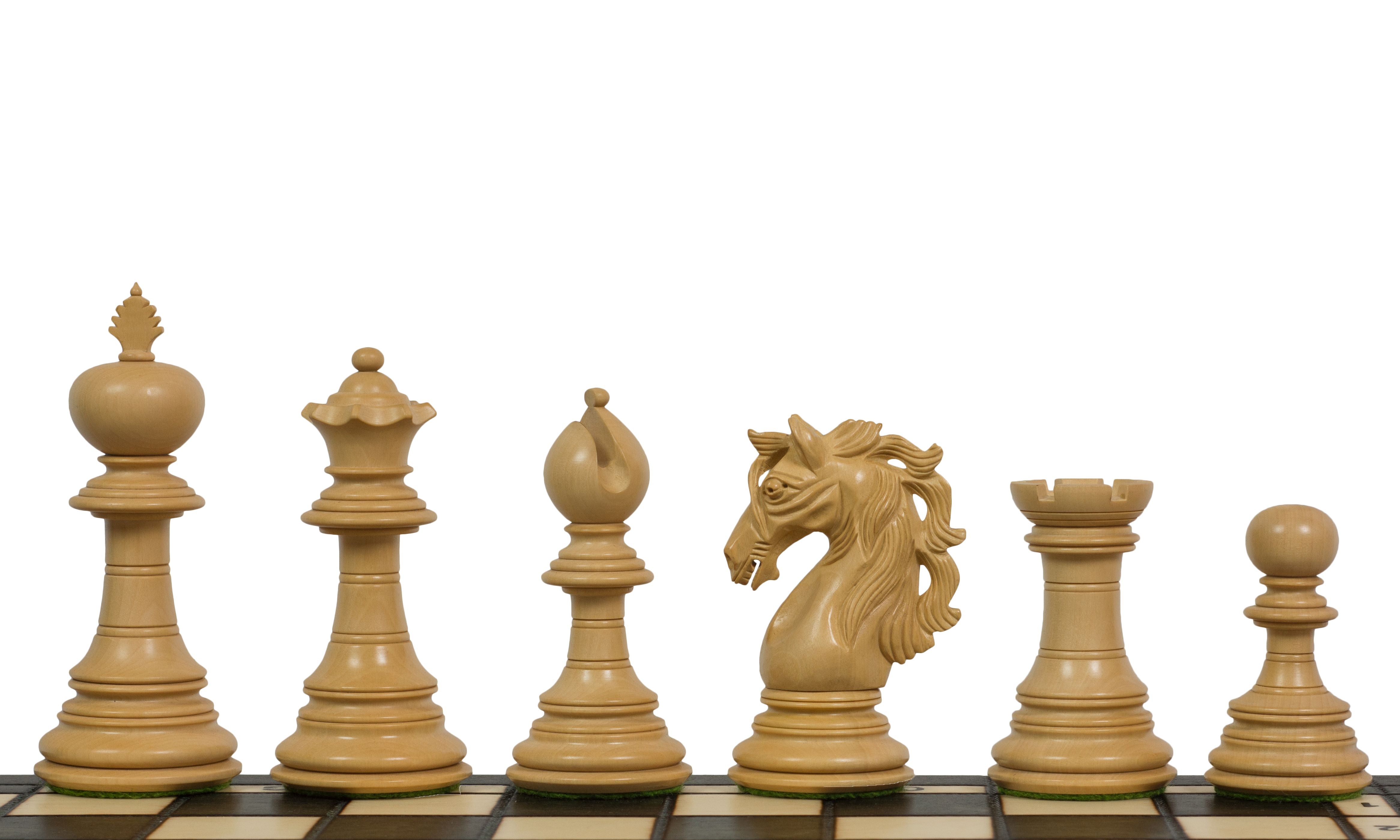 Adios 4" Schachfiguren aus Ebenholz und Buche - Adios 4" Schachfiguren aus Ebenholz und Buche