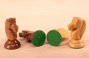 Figuritas de ajedrez Queen's Gambit de 1957, madera de acacia india, 3,75 pulgadas