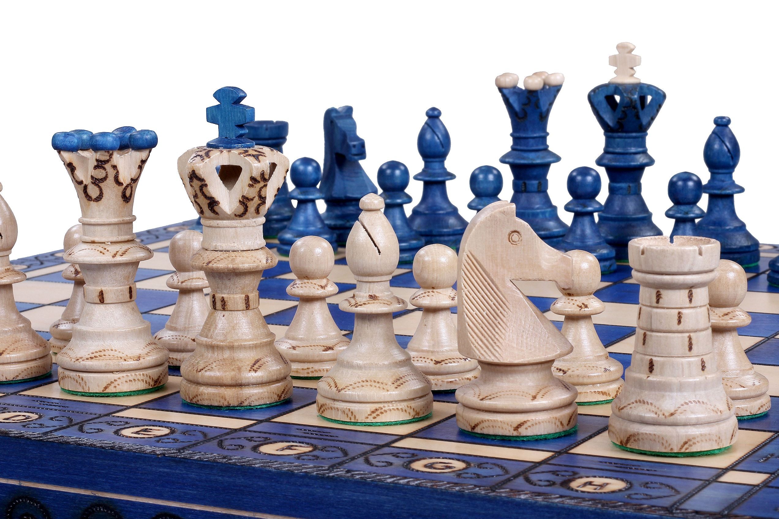 Massives Schach AMBASADOR BLUE (54cm) - 77066287a78a358ee866c612d0a38726