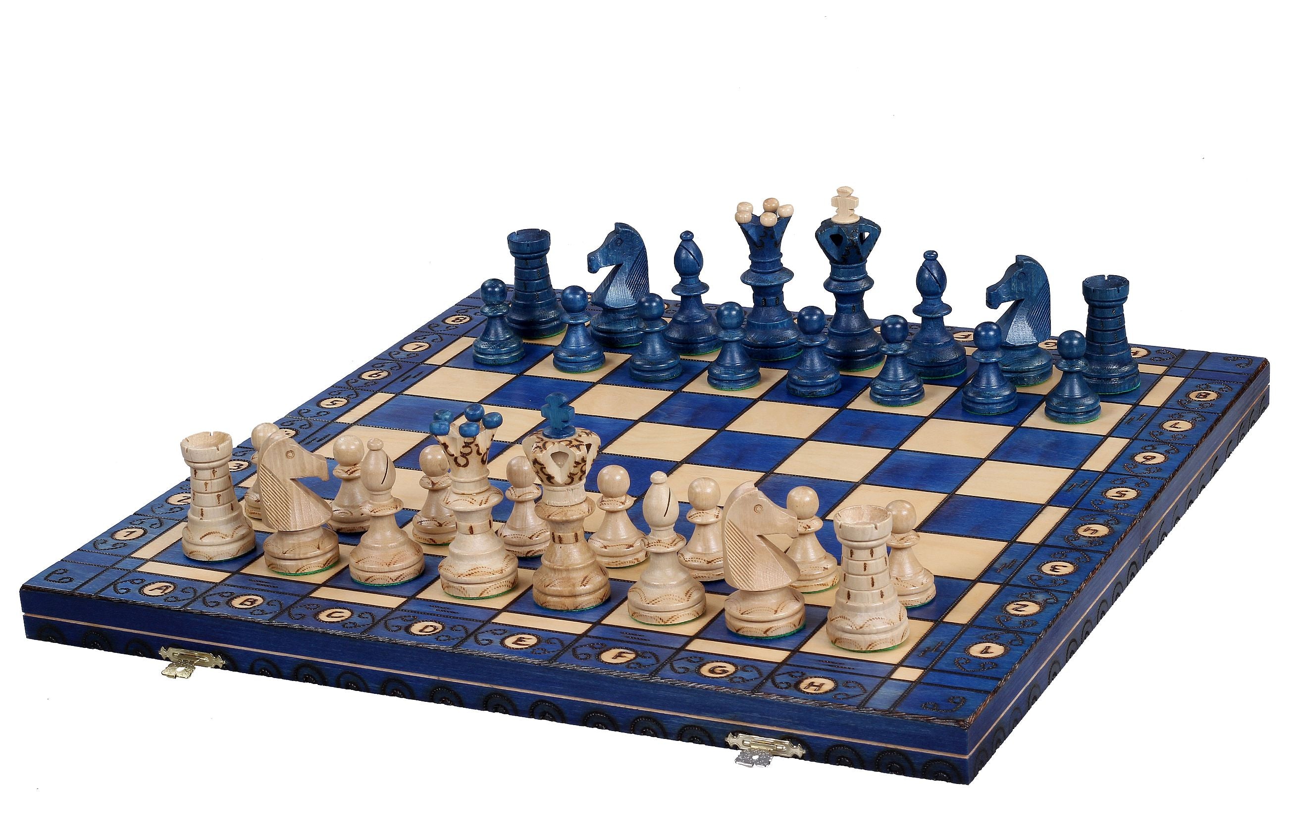 Massives Schach AMBASADOR BLUE (54cm) - 5c6a56f19cb4bb7a2b3614807c5a2536