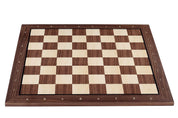 Schachbrett aus Holz Nr. 5+ - Nussbaumrahmen (54 × 54 cm)