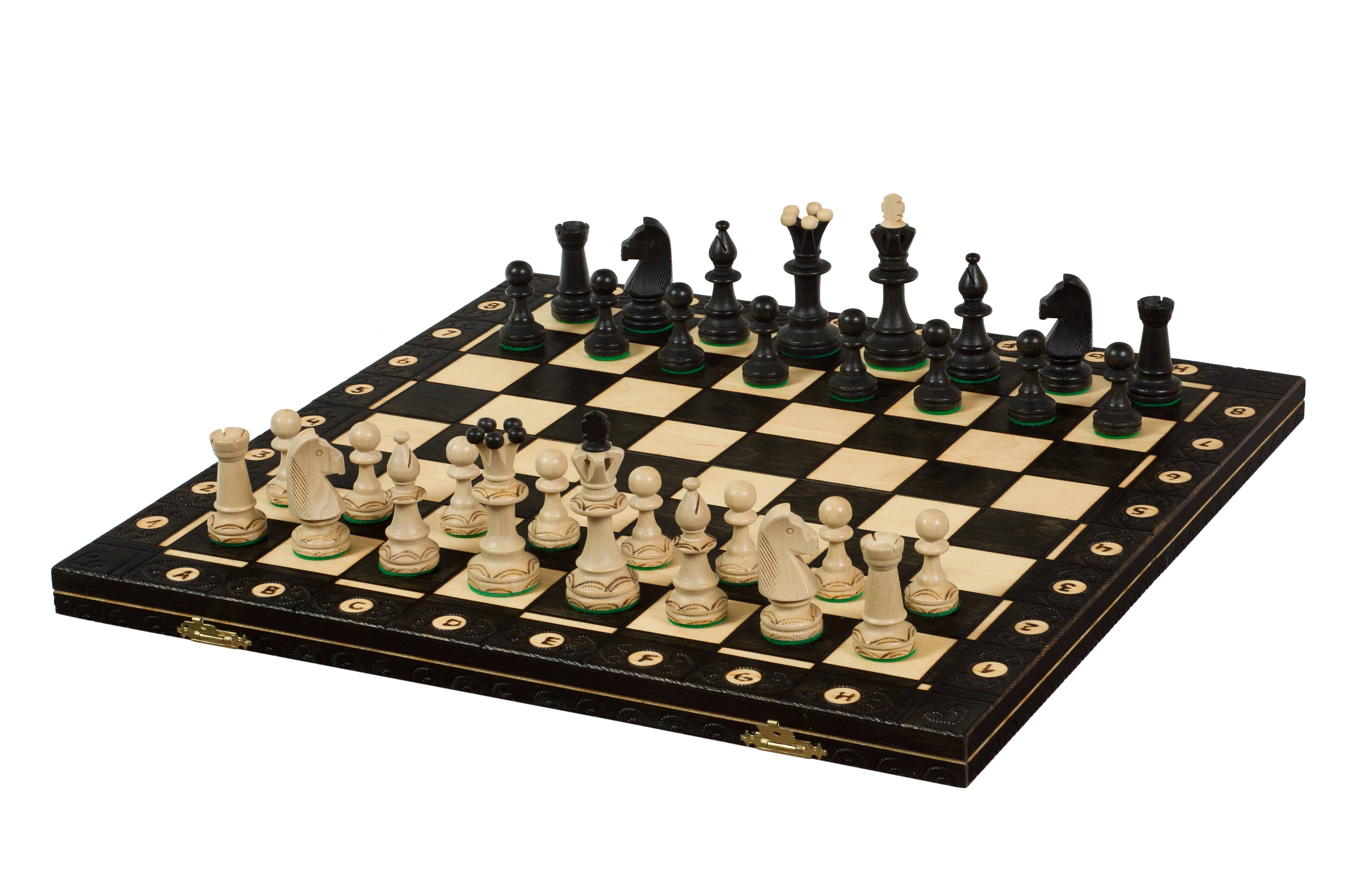 Holzschachspiel Consul Schwarz (48x48cm) - 649080e9d5b5590d1b2bbb61bb4011bd