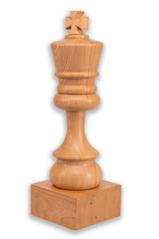 Schachpokal aus Holz - Weißer König