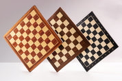Schachbrett Nr.5,Maße 480x480x14mm,mit beschreibung,mahagoni farbe,intarsien,feld 50mm