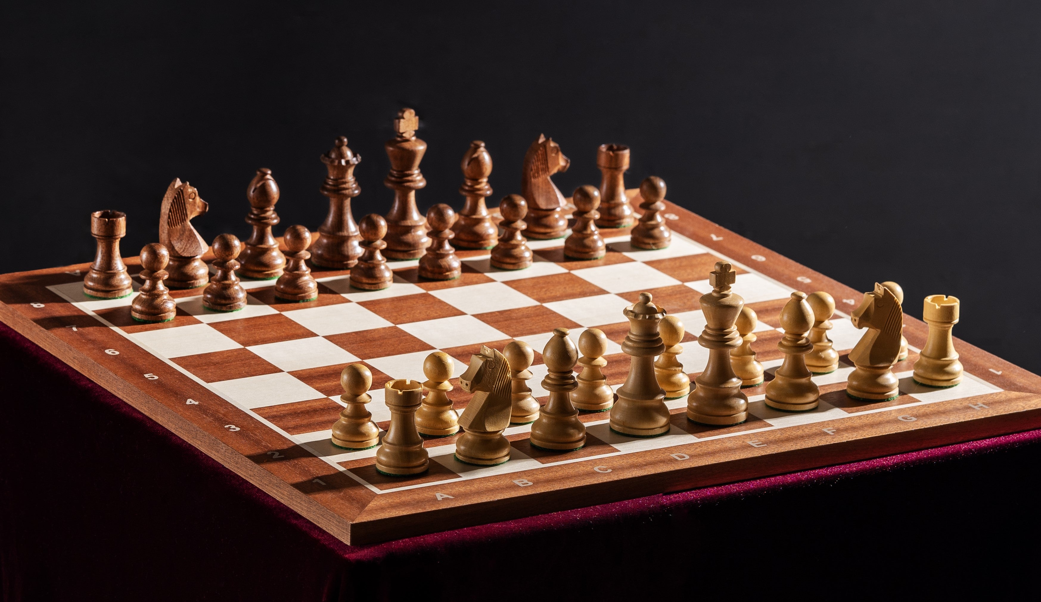 Turnierschach-Set Nr. 5 - 50mm Brett + Deutsche Ritter 3,5" Figuren - 9d9ca21765e062088b6b1bd6c08951ed