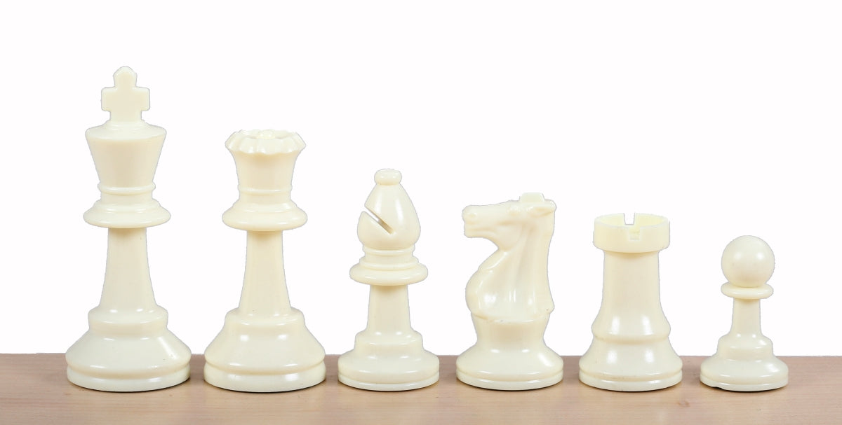 Staunton Schachfiguren Nr. 4, weiß/schwarz (König 78 mm) - Plastikschach - Staunton Schachfiguren Nr. 4, weiß/schwarz (König 78 mm) - Plastikschach