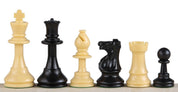 Club Staunton chess pieces No. 6, cream/black (king 96 mm)