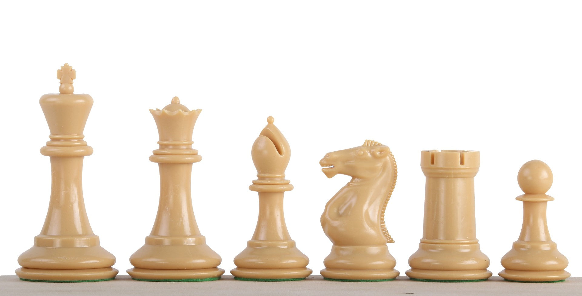 Exclusive Staunton chess pieces No. 6, cream/black, metal weighted (king 95 mm) - Exclusive Staunton chess pieces No. 6, cream/black, metal weighted (king 95 mm)