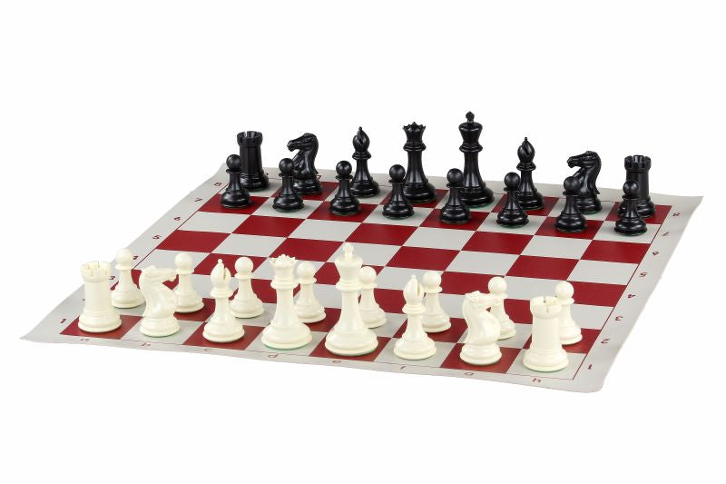 Chess pieces Plastic 3,75"(95mm) weighted - Chess pieces Plastic 3,75"(95mm) weighted