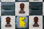 Slotted Roll-up Demonstration Chess Set 36" (91 cm) - board + pieces + bag