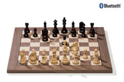 Elektronisches Schachbrett DGT Bluetooth E-Board in Nussbaum + DGT Royal-Figuren