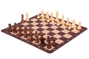 Aufrollbares Schachbrett Nr. 6 (51 cm), rutschfester MAHOGANY-Boden