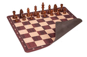 Aufrollbares Schachbrett Nr. 6 (51 cm), rutschfester MAHOGANY-Boden