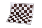 Plastic chessboard, foldable, white/brown