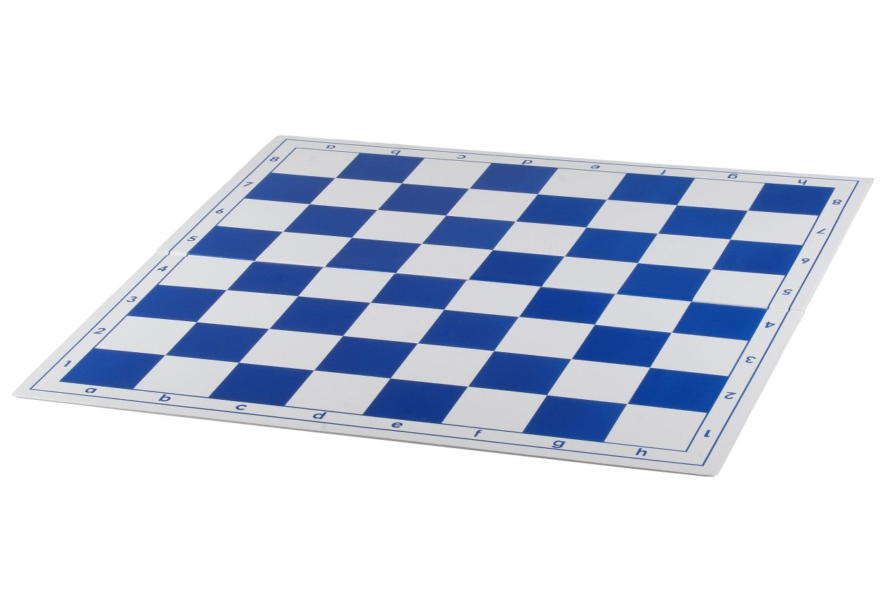 Kunststoff-Klappschachbrett 4+, weiß und blau - Kunststoff-Klappschachbrett 4+, weiß und blau