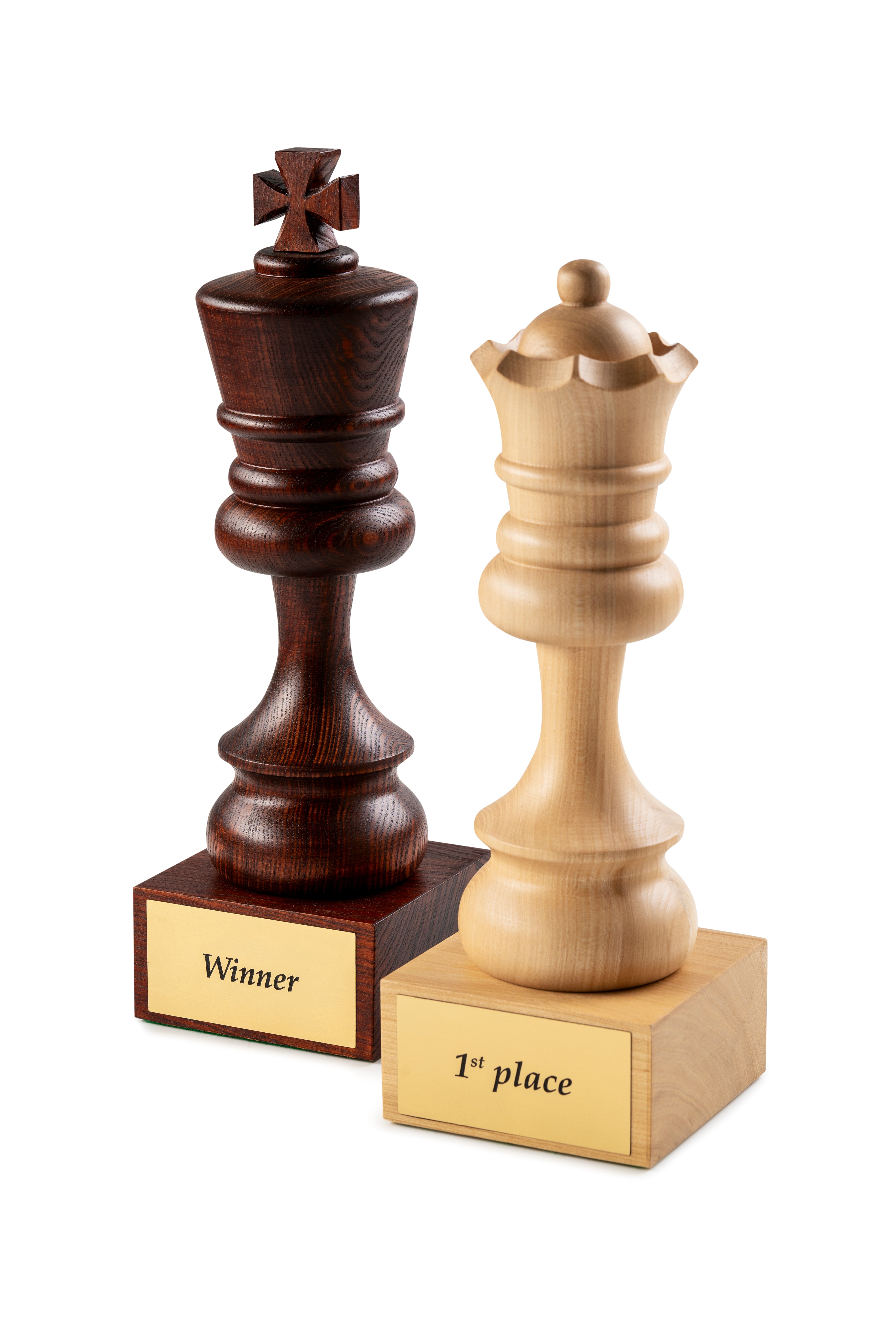 Schachpokal aus Holz - Weißer König - Schachpokal aus Holz - Weißer König